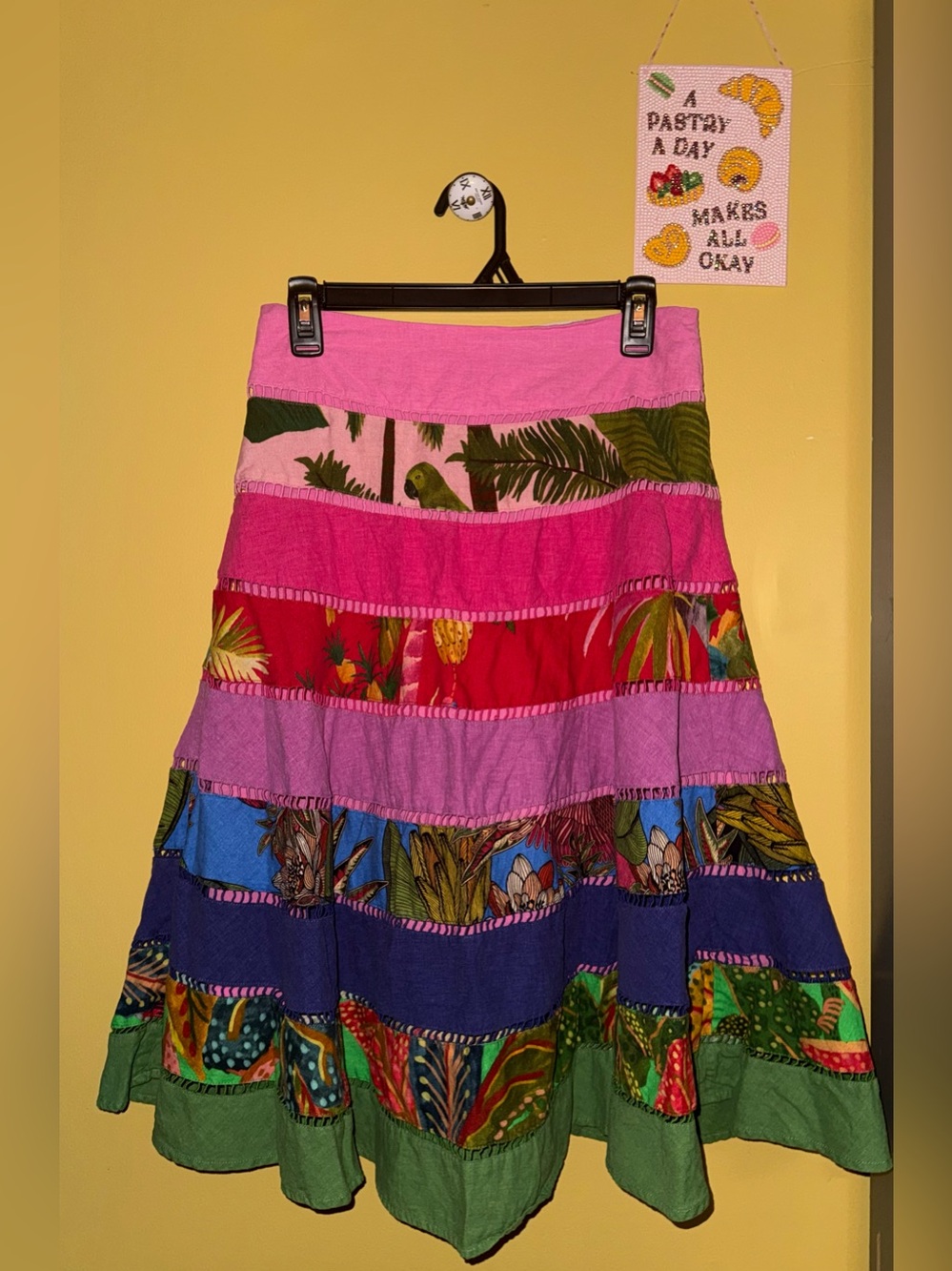 FARM Rio Tropical Print Linen Skirt